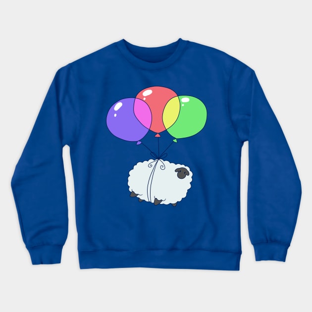 Balloon Sheep Crewneck Sweatshirt by saradaboru